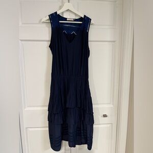 Ramy Brook Lace Vneck Midi Dress-small